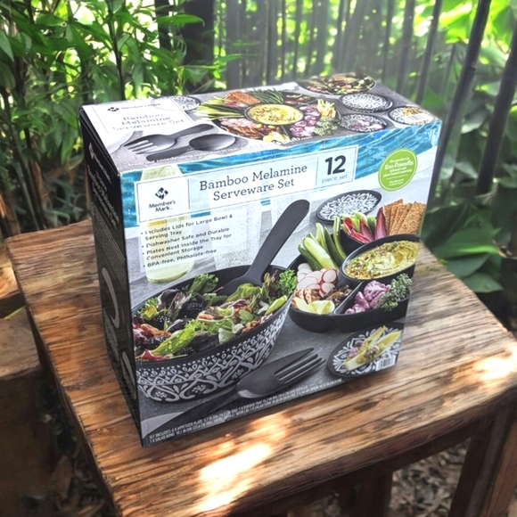 Members Mark 12-Piece Bamboo Serveware - Picture 1 of 8